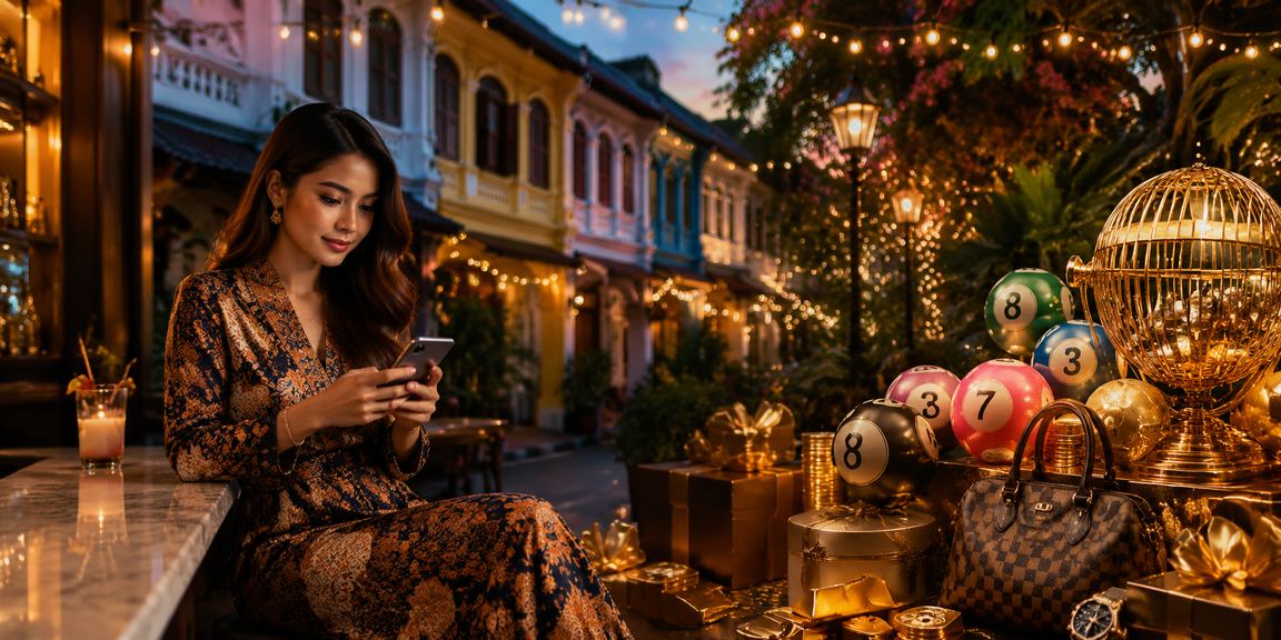 Suasana undian dan promosi bertuah gaya batik Pulau Pinang melalui platform 10470